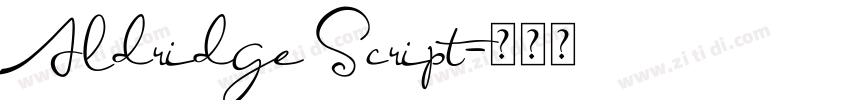 Aldridge Script字体转换
